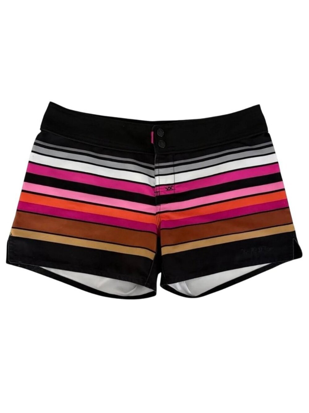 THE NORTH FACE striped board shorts pink black size 2